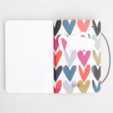 Caroline Gardner Orange Heart Print A5 Notebook